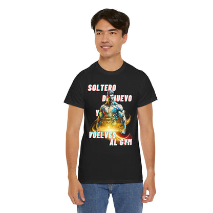 CAMISETA HOMBRE ALFA "SOLTERO DE NUEVO."(USA)