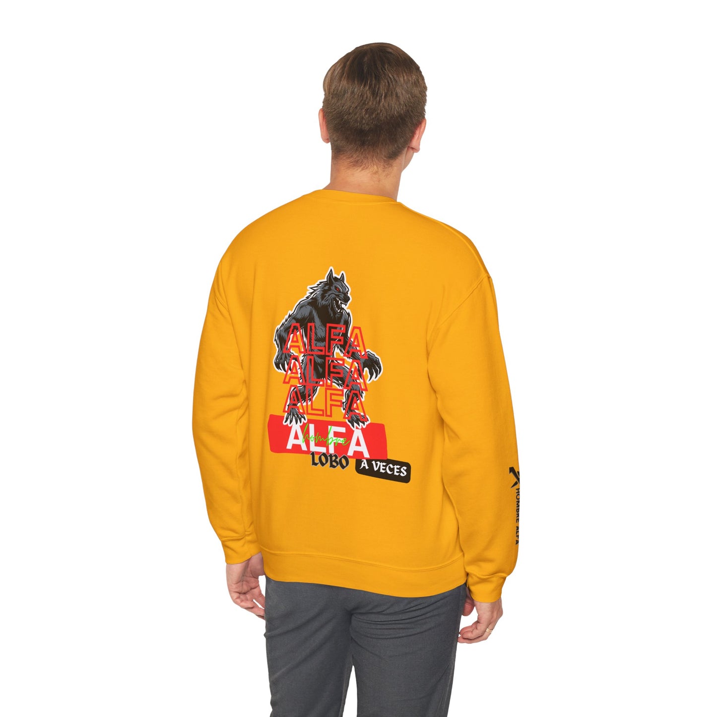 SUDADERA HOMBRE ALFA "HOMBRE LOBO A VECES"(USA).