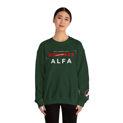 SUDADERA HOMBRE ALFA (LOGO MANGA) "SON TIEMPOS PARA HOMBRES ALFA".(USA).