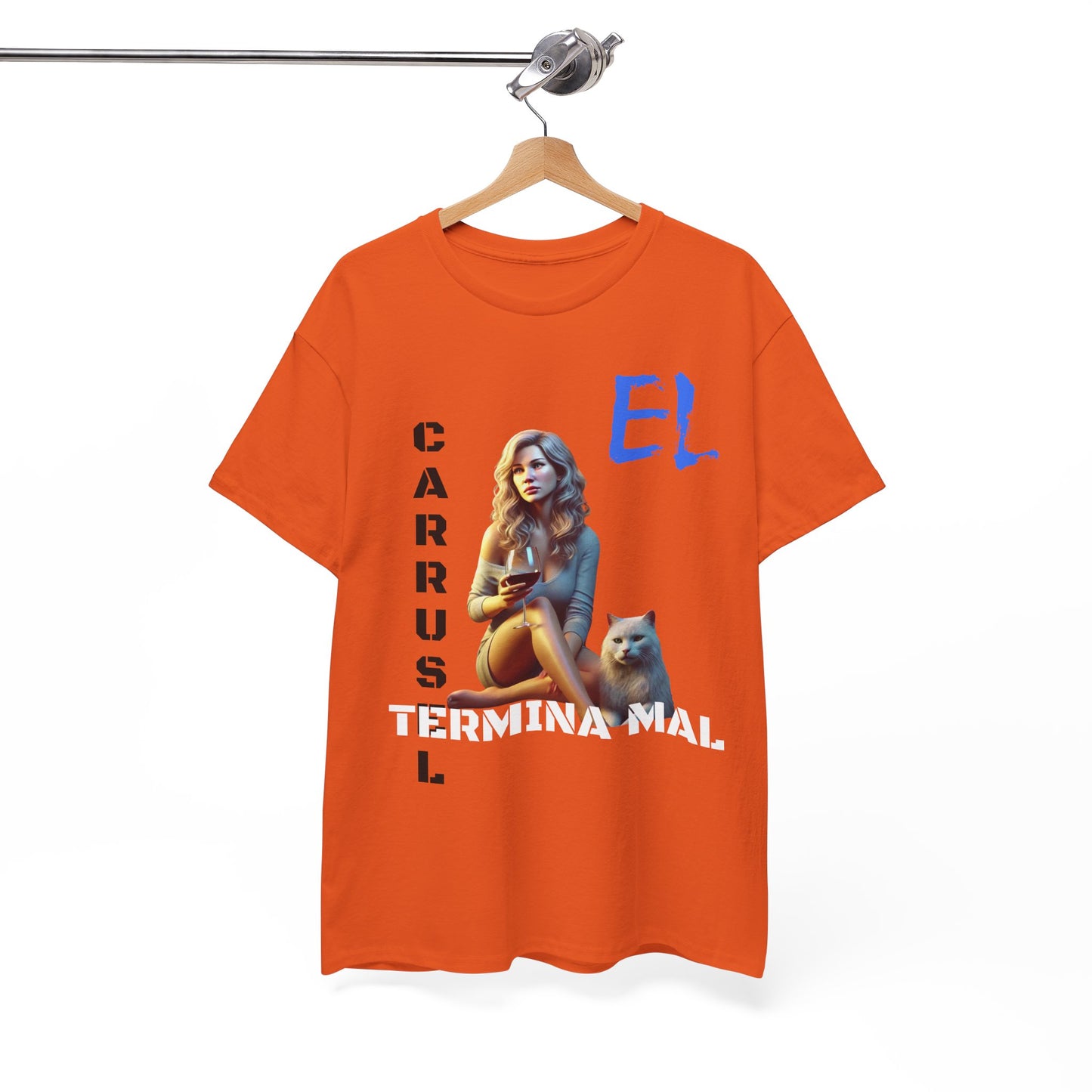 CAMISETA HOMBRE ALFA "EL CARRUSEL TERMINA MAL".(EUROPA)