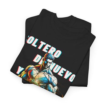 CAMISETA HOMBRE ALFA "SOLTERO DE NUEVO."(USA)