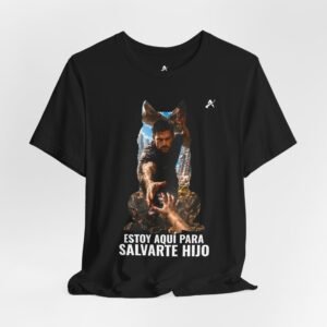 Camiseta ESTOY AQUÍ PARA SALVARTE HIJO | Hombre Alfa® — Colección CENTINELA